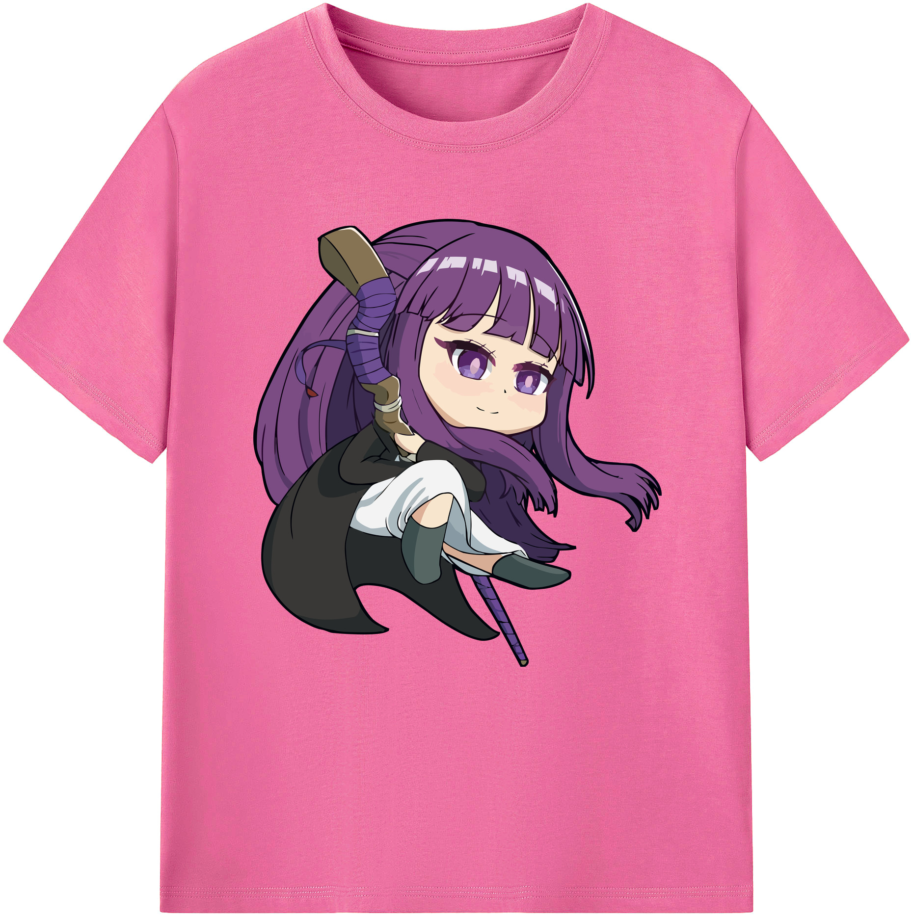 （画像用） 葬送のフリーレン Frieren レディースカジュアルプリントTシャツ（綿100％）